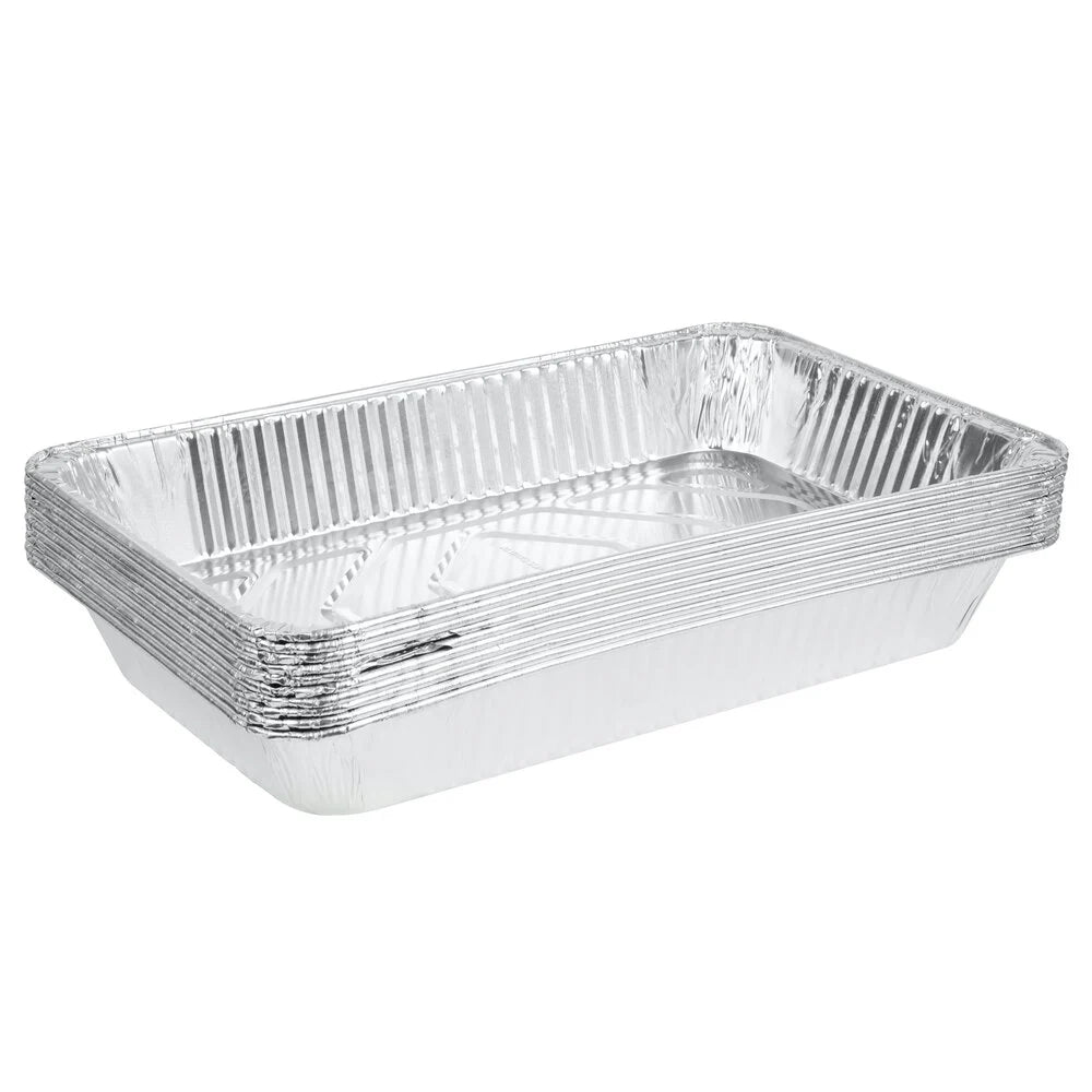 (50/Count) Standard Duty Full Size Deep Foil Steam Table Pan Deep (3 3/8" Depth)