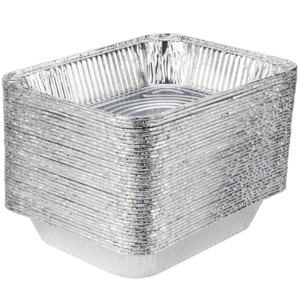 (100/Count) Heavy Duty Half Size Deep Foil Steam Table Pan (2 9/16" Depth)