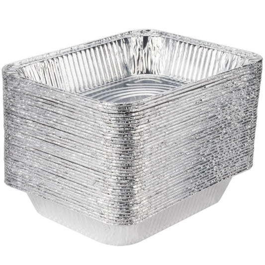 (100/Count) Heavy Duty Half Size Deep Foil Steam Table Pan (2 9/16" Depth)