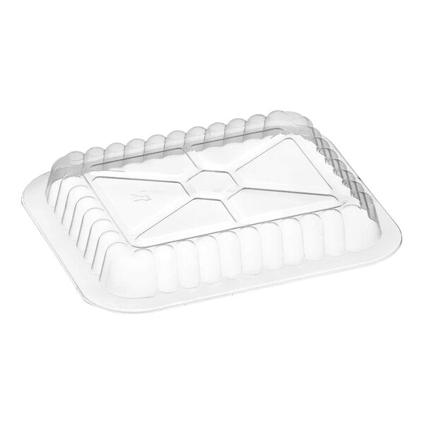 (1000/Count) Clear Plastic Dome Lid For 1 LB. Oblong Pan