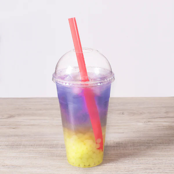 (1600/Count) 9" Boba Straws(10mm Diameter), Poly-Wrapped, Red (Karat 9060 Red)