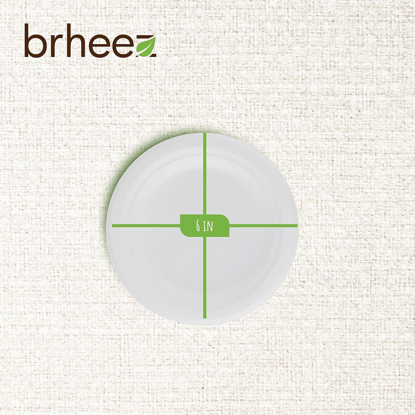 6" Heavy Duty Round Disposable Plates | 100% Natural Sugarcane Bagasse Fiber | Biodegradable & Compostable Plates