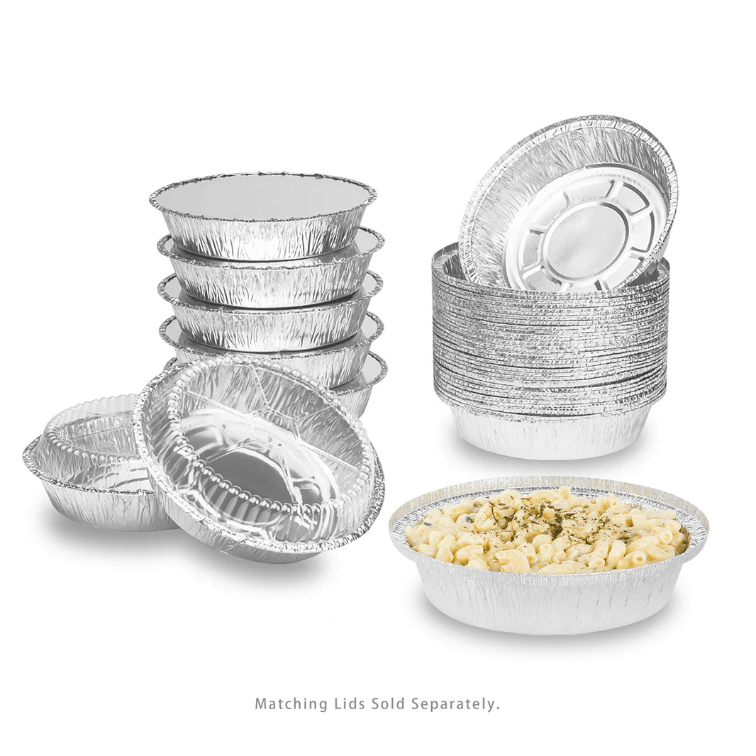 (500/Count) 7" Round Aluminum Foil Take-Out Pan