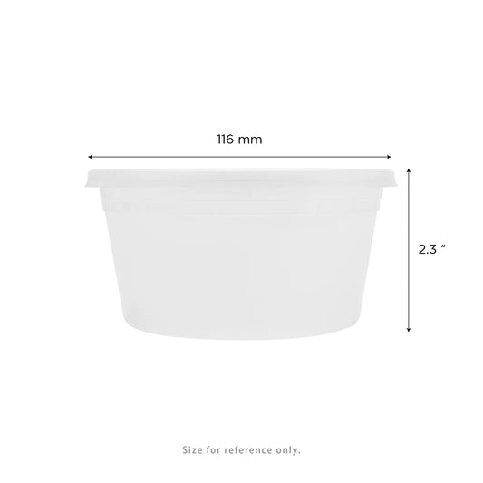 12 oz. Microwavable Plastic Deli Containers with Lids