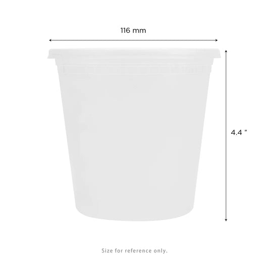 24 oz. Microwavable Plastic Deli Containers with Lids