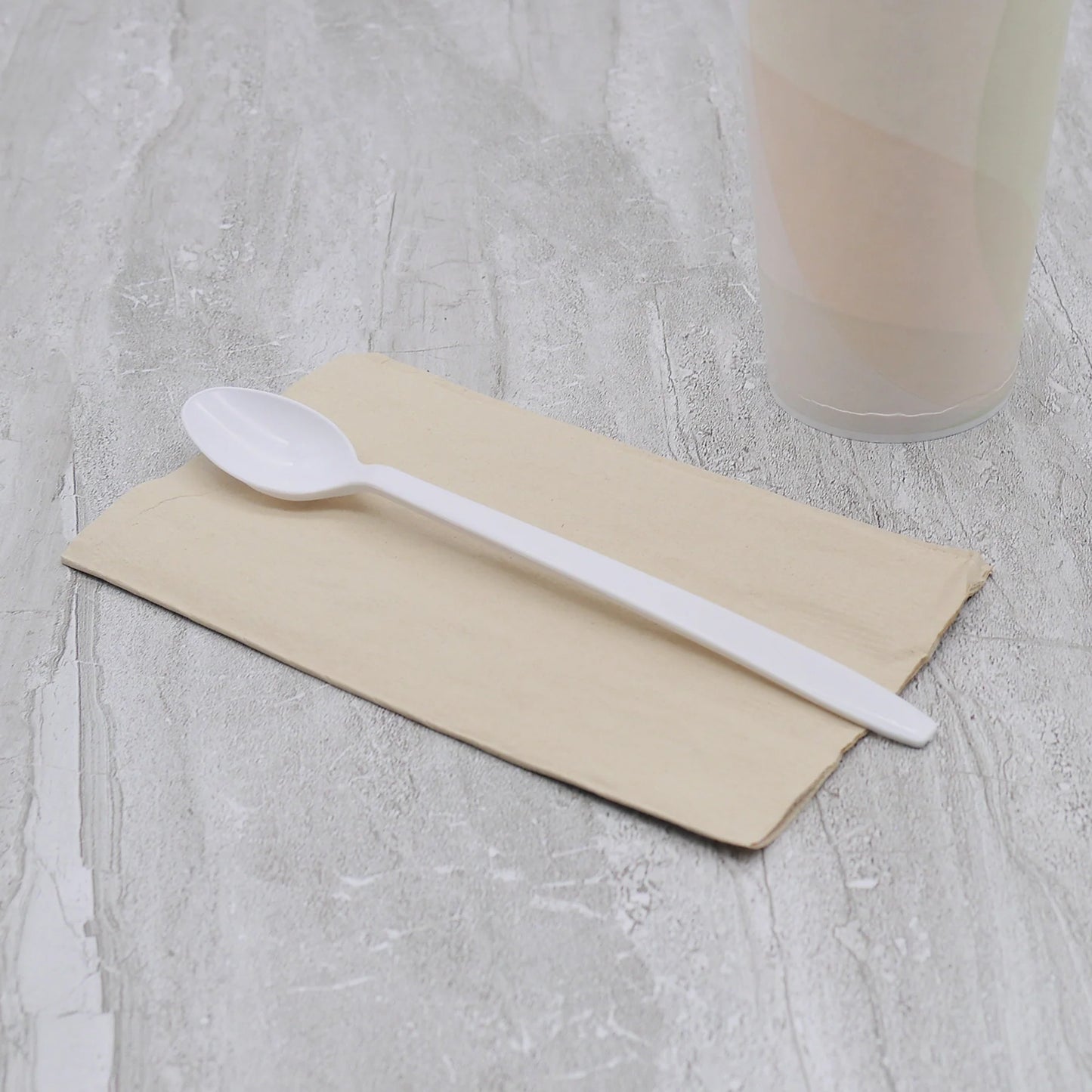 (1000/Count) Heavy Weight Plastic Soda Spoons, White (Karat - U2205 White)