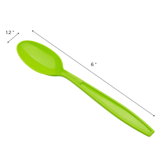 (1000/Count) Extra-Heavy Weight Disposable Teaspoon, Green (Karat U2033)