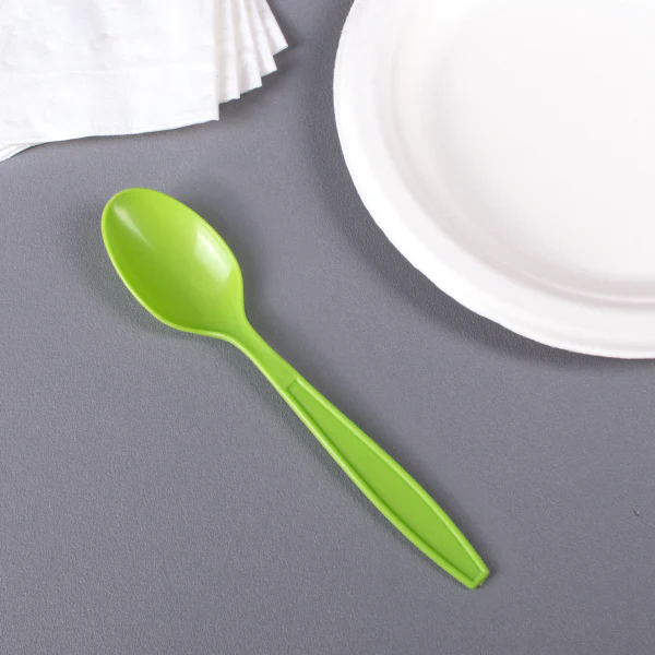(1000/Count) Extra-Heavy Weight Disposable Teaspoon, Green (Karat U2033)