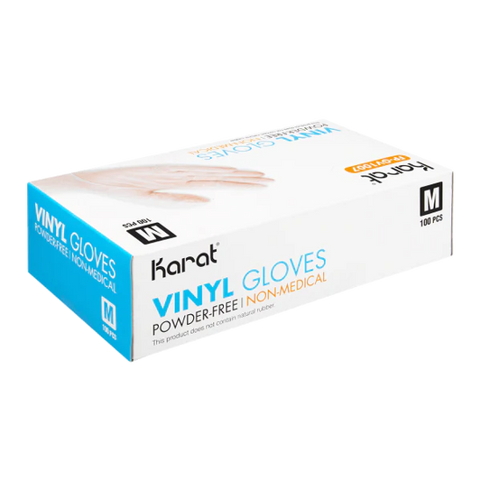 Karat Clear Vinyl Powder-Free Gloves - Medium (1000/Case)