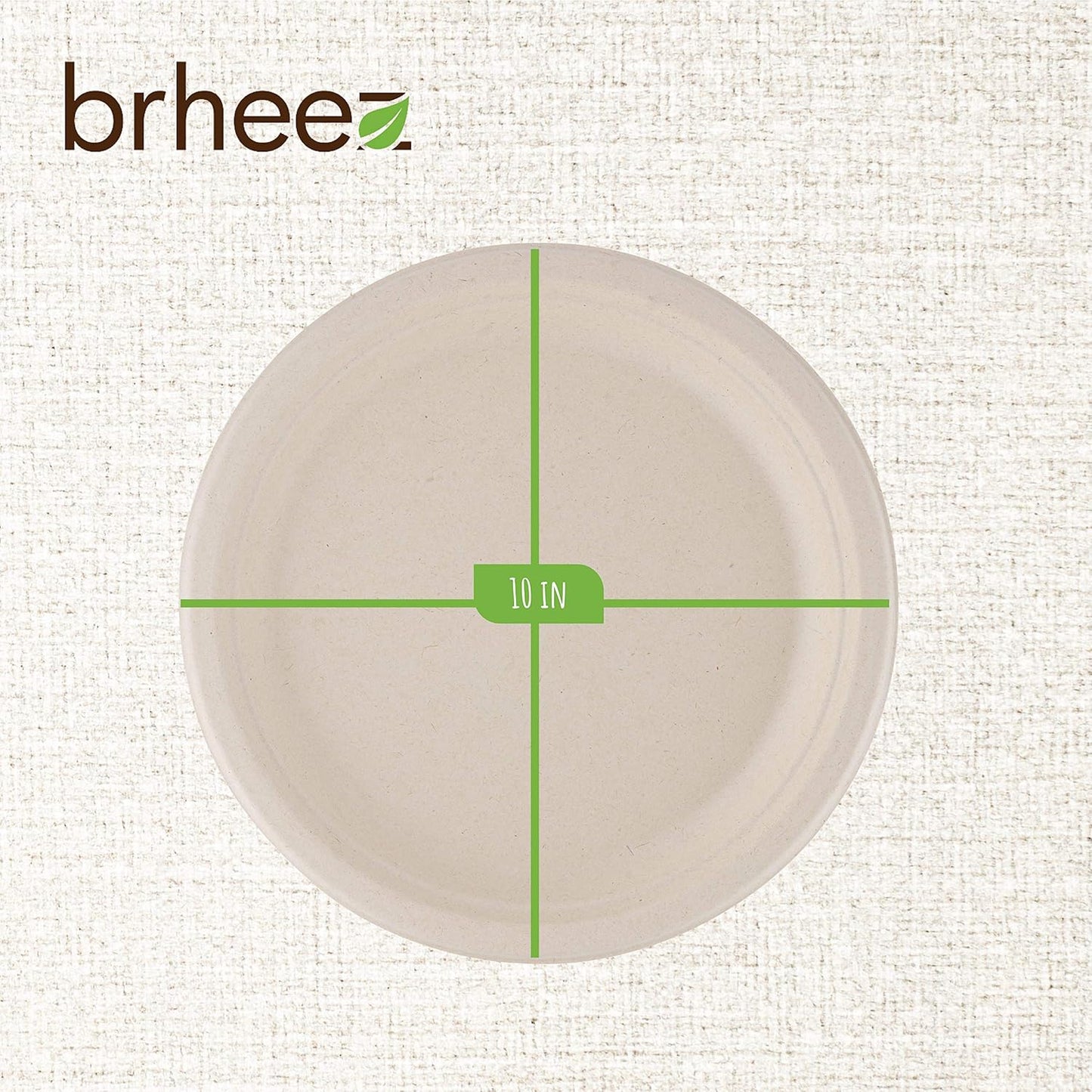 7" Heavy Duty Round Disposable Plates | 100% Natural Sugarcane Bagasse Fiber | Biodegradable & Compostable Plates