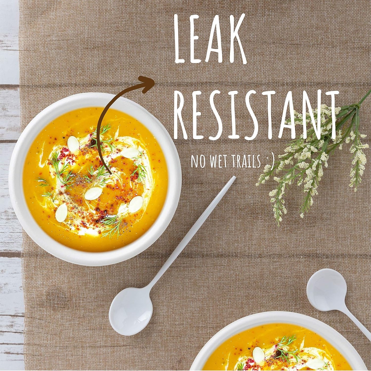 (110/Count) 12 oz  Heavy Duty Round Disposable Bowl | 100% Natural Sugarcane Bagasse Fiber | Biodegradable & Compostable Bowls