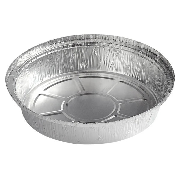 (500/Count) 8" Round Aluminum Foil Take-Out Pan