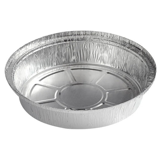 (500/Count) 8" Round Aluminum Foil Take-Out Pan