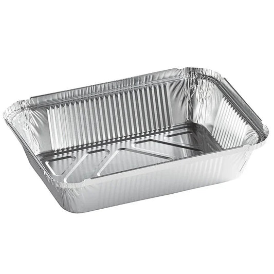 (500/Count) 2.25 lb. Oblong Aluminum Foil Take-Out Pan