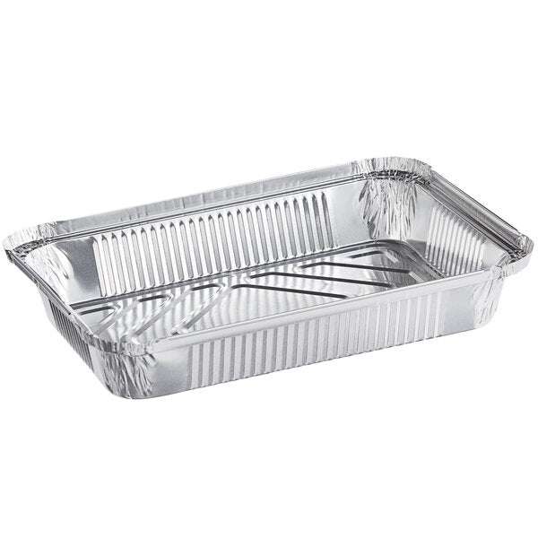 (500/Count) 1.5 lb. Oblong Aluminum Foil Take-Out Pan