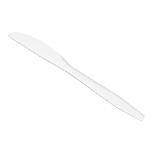 (1000/Count) Heavy Weight Polypropylene Plastic Knife, White