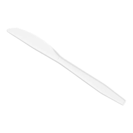 (1000/Count) Heavy Weight Polypropylene Plastic Knife, White
