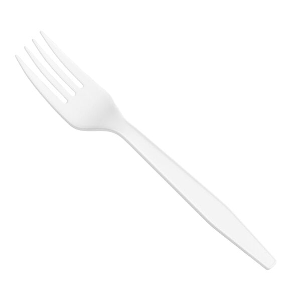(1000/Count) Heavy Weight Polypropylene Plastic Fork, White