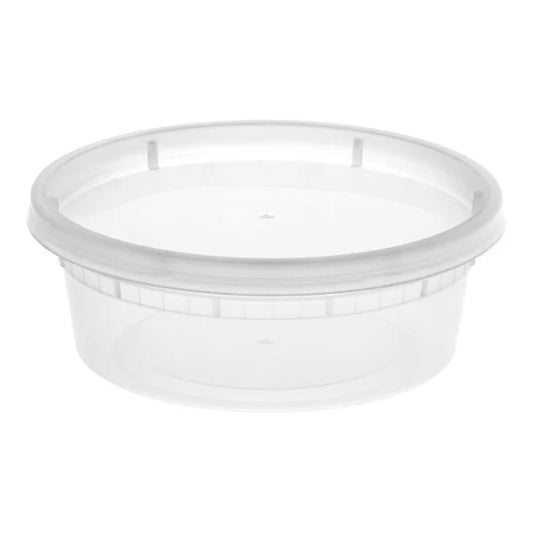 8 oz. Microwavable Plastic Deli Containers with Lids