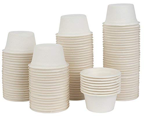 (2000/Count) 2 oz Disposable Souffle/Portion Cups | 100% Natural Sugarcane Bagasse Fiber | Biodegradable & Compostable  Cups, White