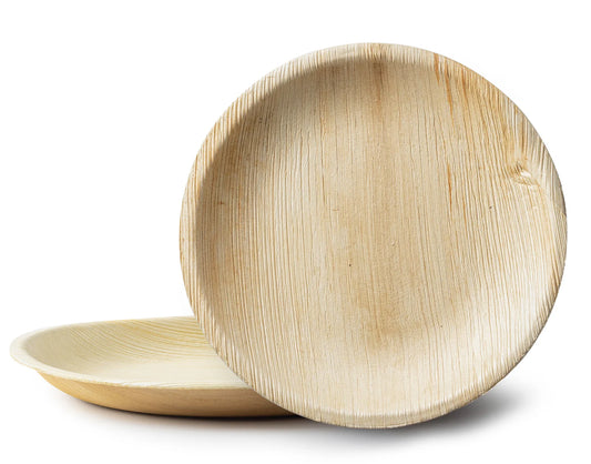 6" Disposable Areca Palm Leaf Round Plates - Natural Color - Elegant Sturdy - Biodegradable and Compostable (Copy)