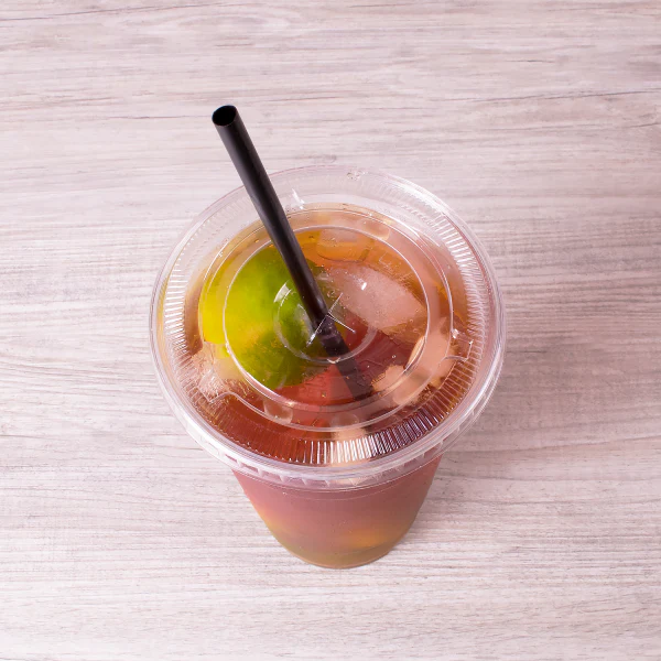 (2000/Count) 9" Poly Wrapped Plastic Jumbo Straws (5 mm Diameter) Black (Karat 9035 Black)