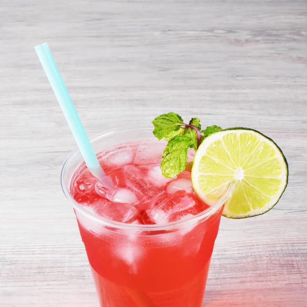 (2500/Count) 9" Individually Wrapped Giant Plastic Straw, Aqua (Karat - 9075 Aqua)