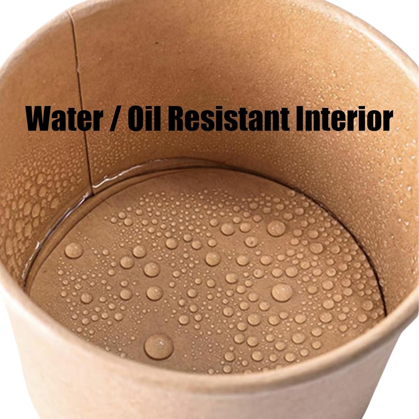 8 oz kraft Paper Food/Soup Cup with Clear Plastic Vented Lids