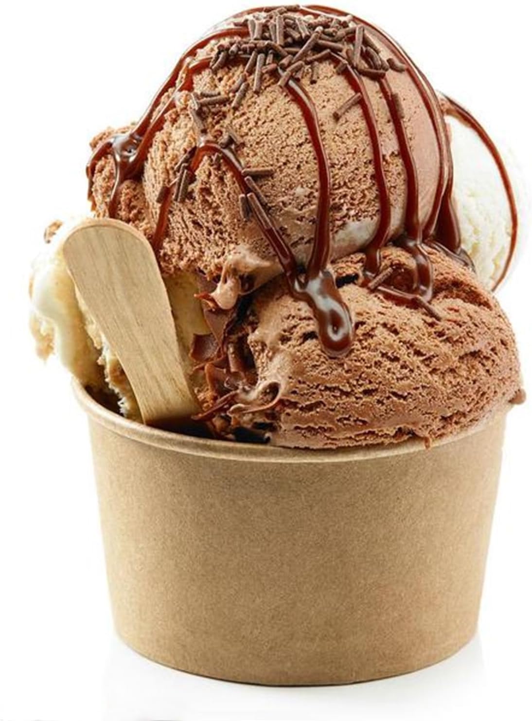 8 oz kraft Paper Food/Soup Cup with Clear Plastic Vented Lids