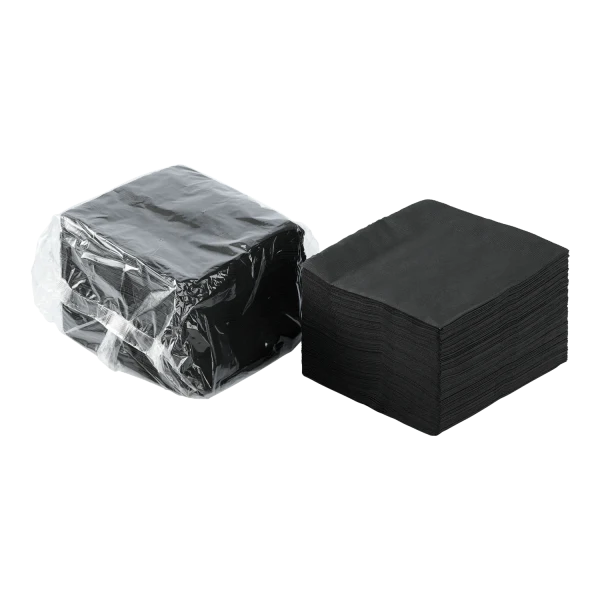 (1000/Count) 10" x10" Premium Beverage Paper Napkins, Black (Karat- KN-B1010-2B)