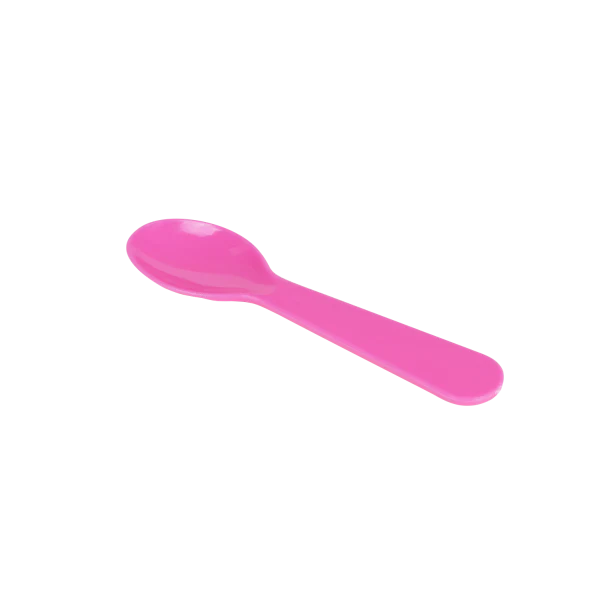 (4000/Count) 2.9" PS Disposable Tasting/Dessert Spoon, Pink (Karat U2450 Pink)