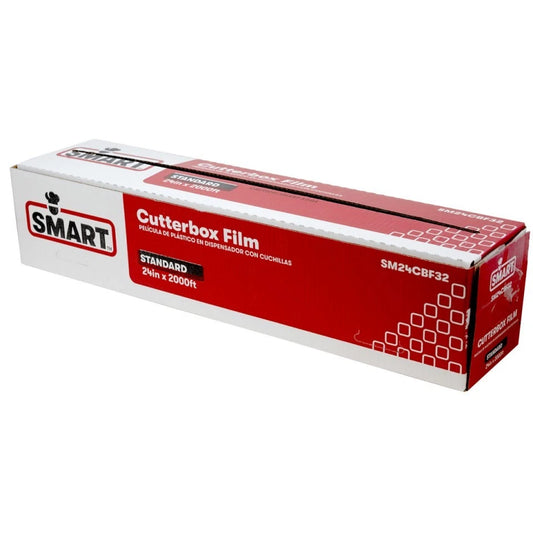 24" x 2000' Foodservice Plastic Wrap/Film with Serrated Cutter