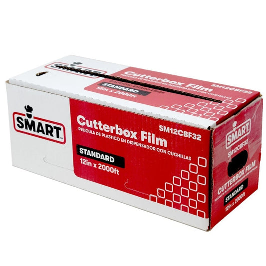 12" x 2000' Foodservice Plastic Wrap/Film with Serrated Cutter