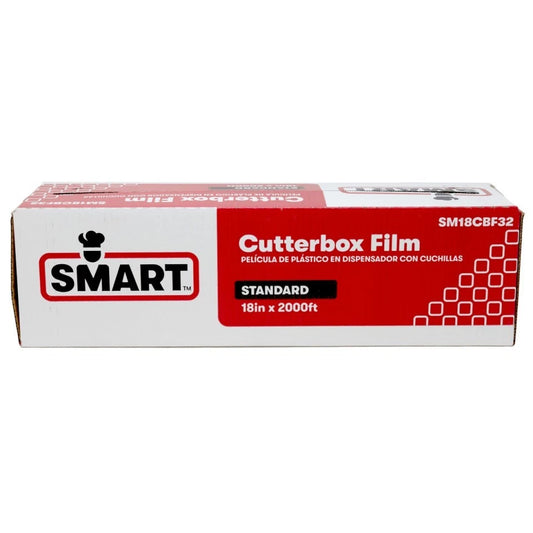 18" x 2000' Foodservice Plastic Wrap/Film with Serrated Cutter