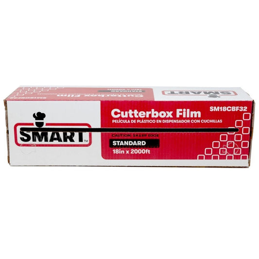 18" x 2000' Foodservice Plastic Wrap/Film with Serrated Cutter