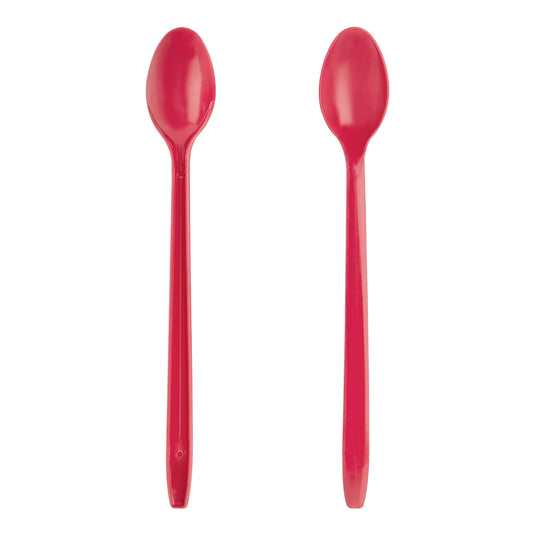 (1000/Count) Heavy Weight Plastic Soda Spoons, Red (Karat - U2205 Red)
