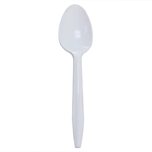 (1000/Count) Medium Weight Disposable Plastic Teaspoon, White