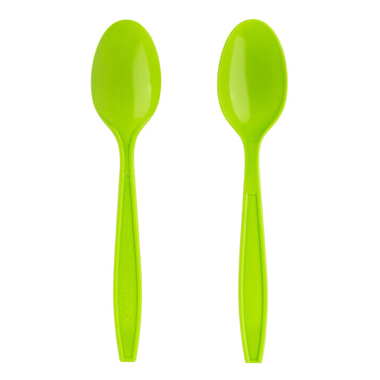 (1000/Count) Extra-Heavy Weight Disposable Teaspoon, Green (Karat U2033)