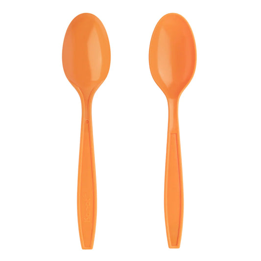 (1000/Count) Extra-Heavy Weight Disposable Teaspoon, Orange (Karat U2033)