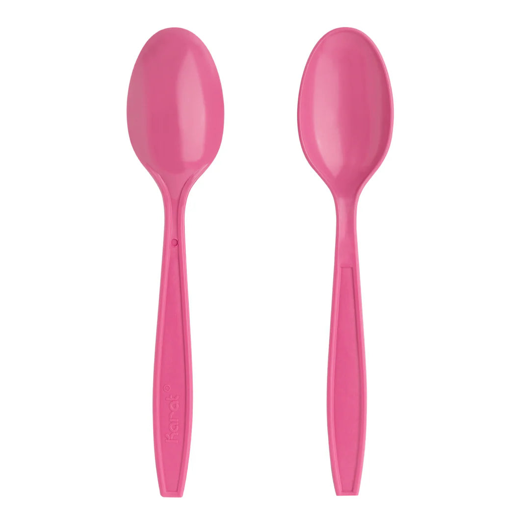 (1000/Count) Extra-Heavy Weight Disposable Teaspoon, Pink (Karat U2033)