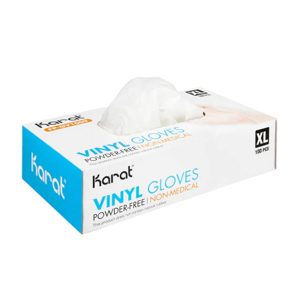 Karat Clear Vinyl Powder-Free Gloves - Extra Large (1000/Case)