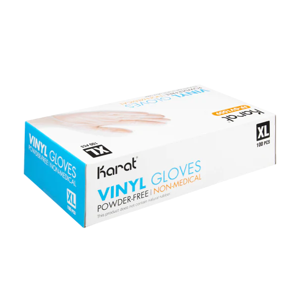 Karat Clear Vinyl Powder-Free Gloves - Extra Large (1000/Case)