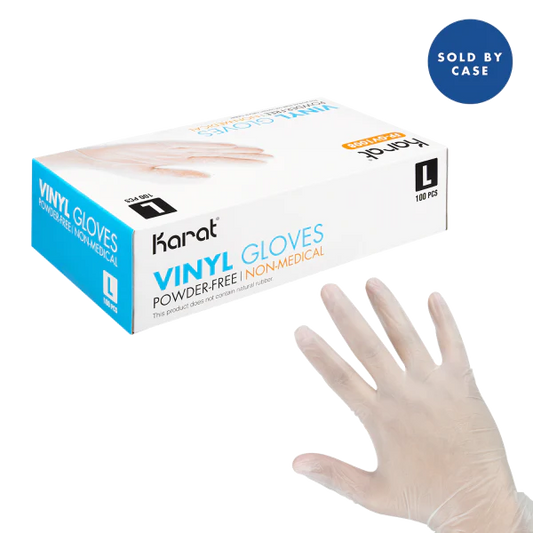 Karat Clear Vinyl Powder-Free Gloves - Large (1000/Case)