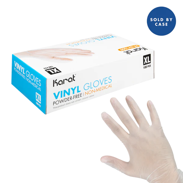 Karat Clear Vinyl Powder-Free Gloves - Extra Large (1000/Case)