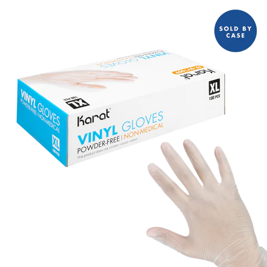 Karat Clear Vinyl Powder-Free Gloves - Extra Large (1000/Case)